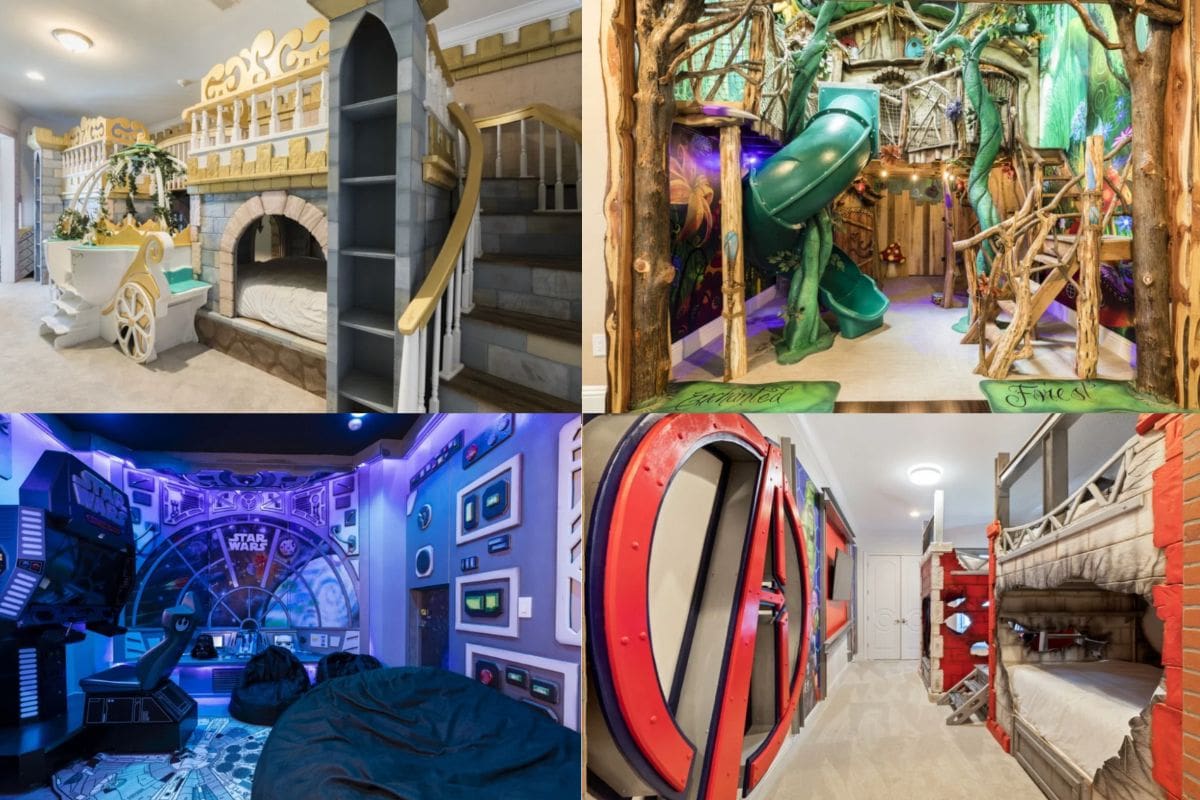 Luxury  themed princess, Marvel, Tinkerbell , Star Wars and mickey rooms in  AirBNB  Villas  Near Disney Orlando