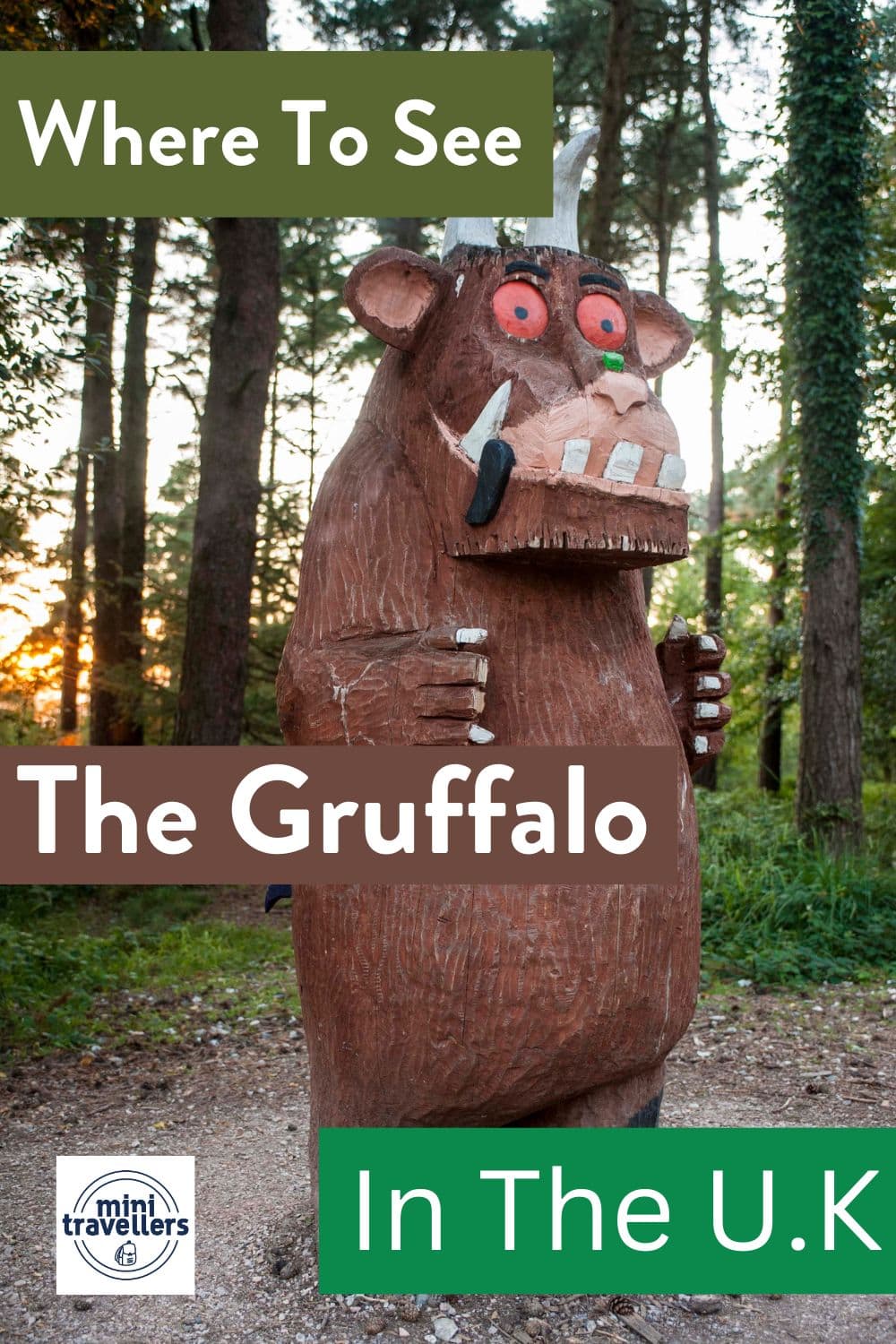 Where to see the Gruffalo sculptures in the UK and facilities onsite for each trail