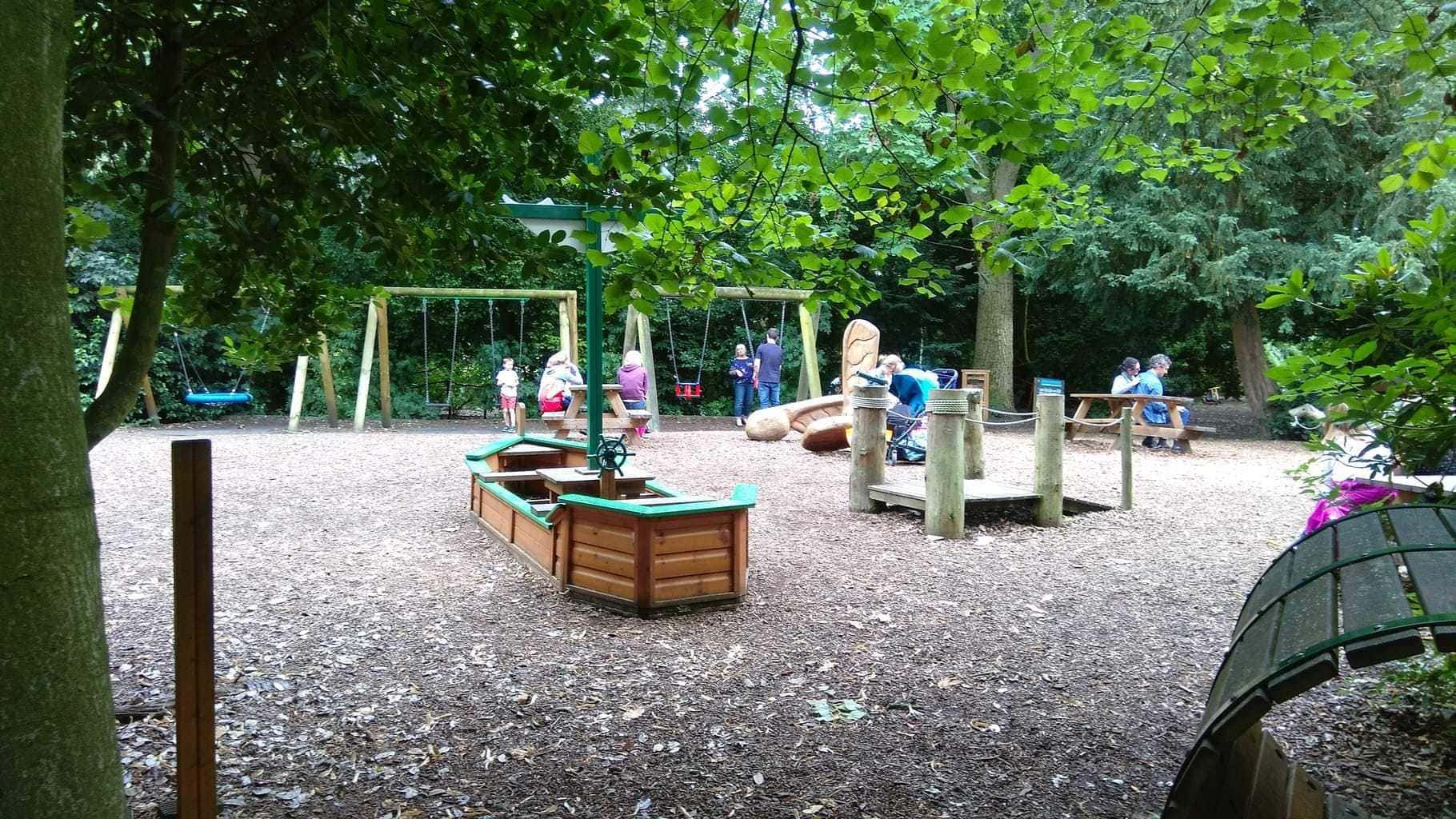 The play area at Beningbrough Hall, featured in my guide of National Trust days out with children in Yorkshire.