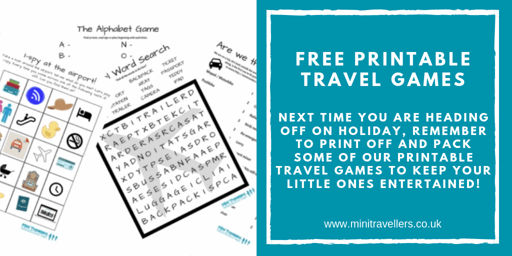 FREE Printable Travel Games Next time you are heading off on holiday, remember to print off and pack some of our FREE Printable Travel Games to keep your little ones entertained!