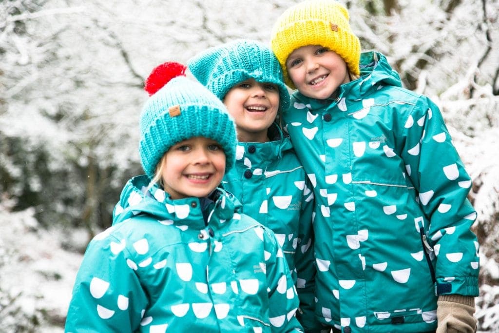 Children's jackets from Muddy Puddles, perfect for a trip to Santa's Lapland for Christmas Day