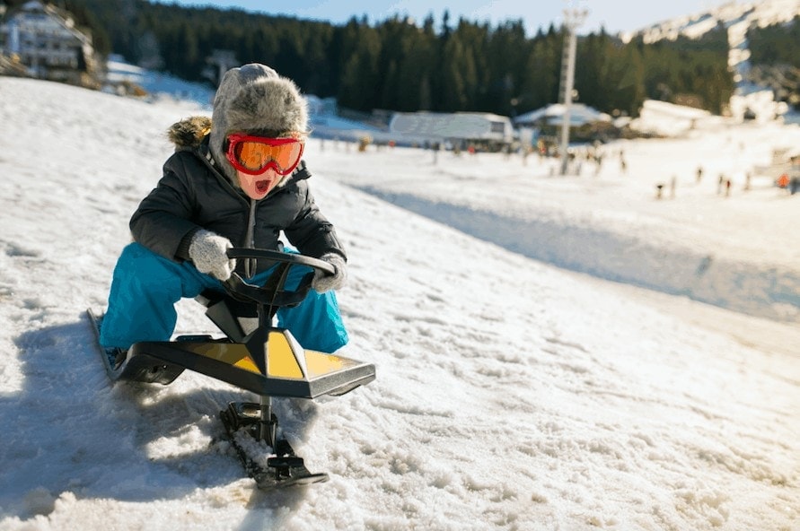 Enjoy these Winter activity ideas, including sledging