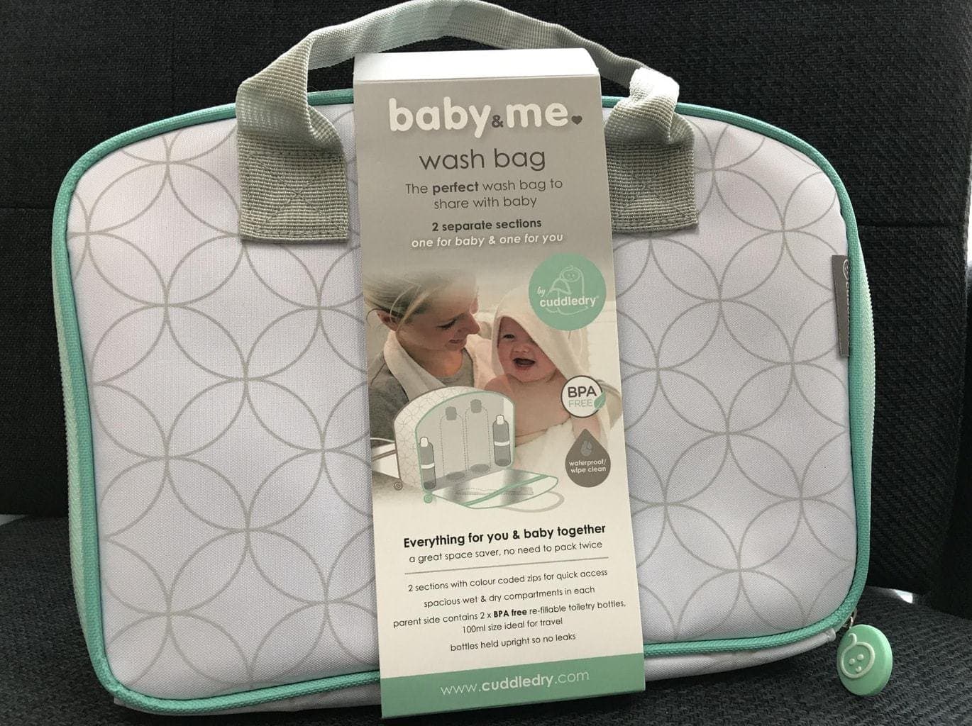 Cuddledry Baby & Me washbag review | Mini Travellers