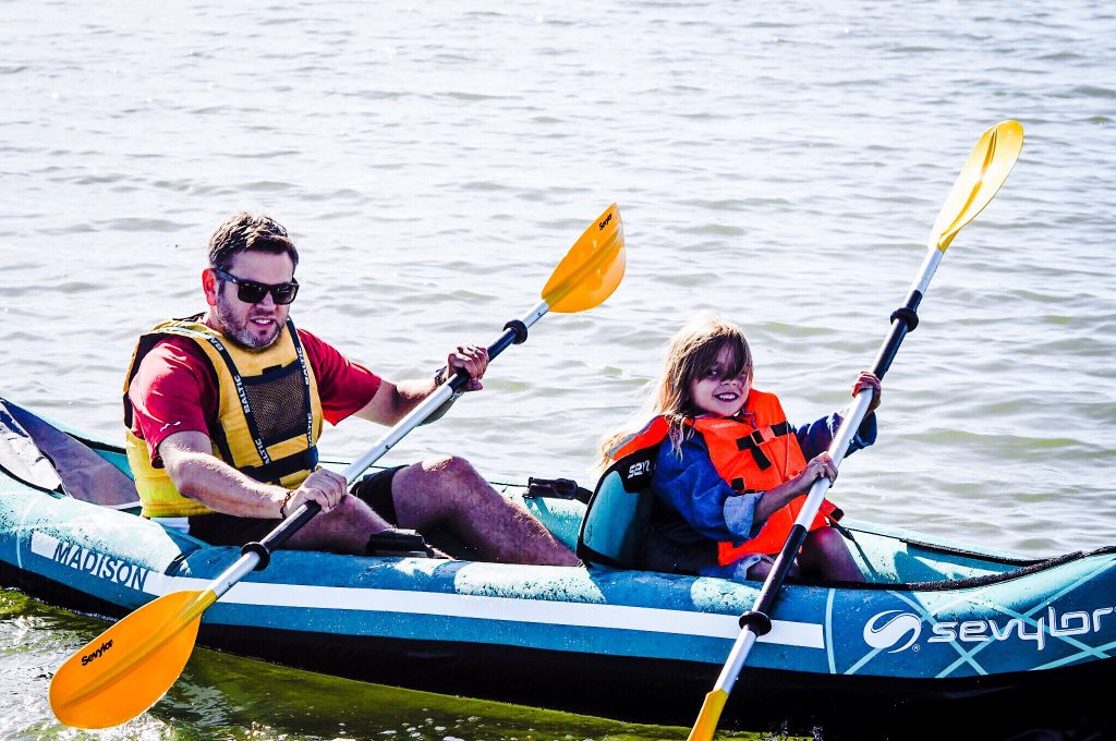 Kayaking as a family with the Sevylor Madison 2 People Inflatable Kayak