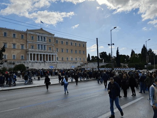 Syntagma Square and the changing of the guard ceremony