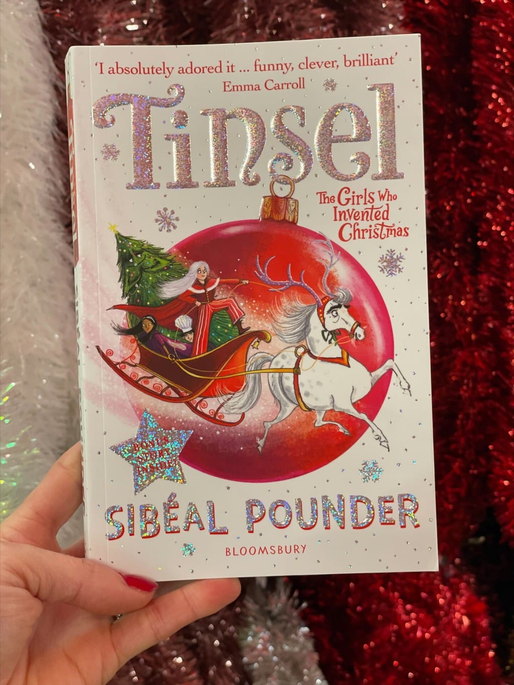 he Girls who Invented Christmas – Sibeal Pounder (author), Sarah Warburton (illustrator) Bloomsbury Children’s (publisher) , recommended reading age: 9 plus