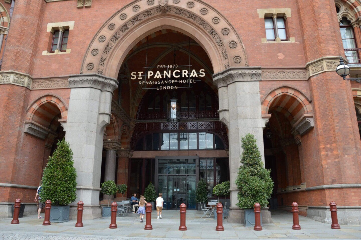 The entrance to the St Pancras Renaissance Hotel