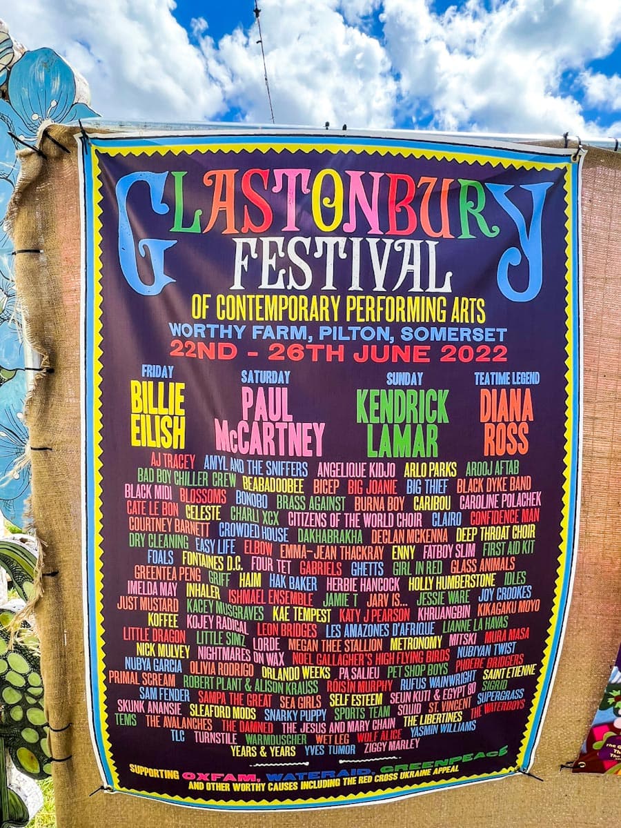 Glastonbury festival 2022 poster