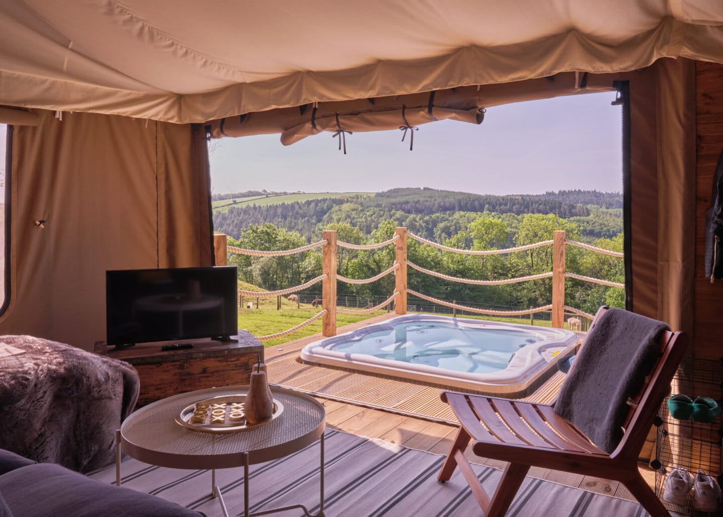 Glamping in Cornwall at Glynn Barton Holiday Cottages