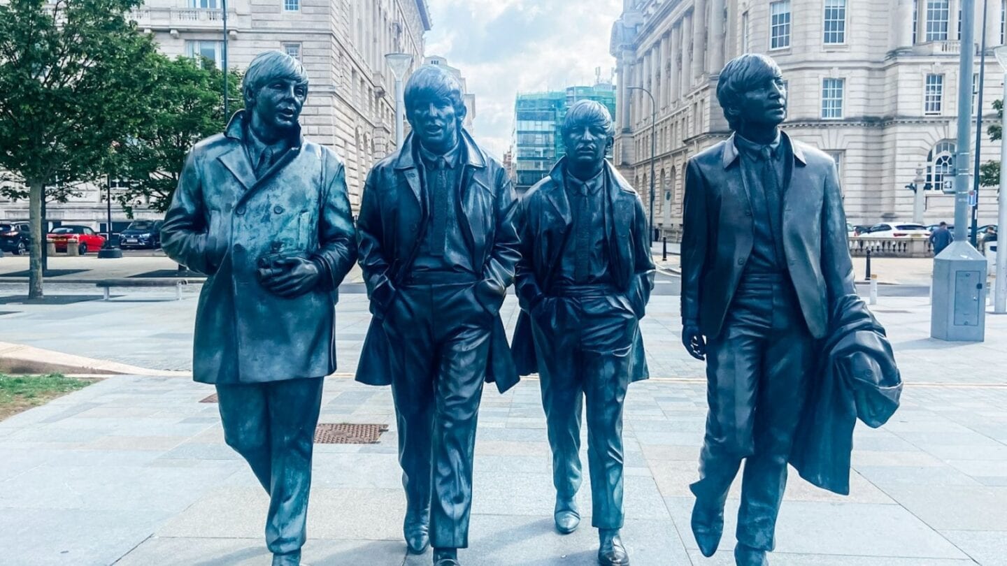 Beatles Statues at Liverpool Docks, Photo Credit Sarah Christie Mini Travellers