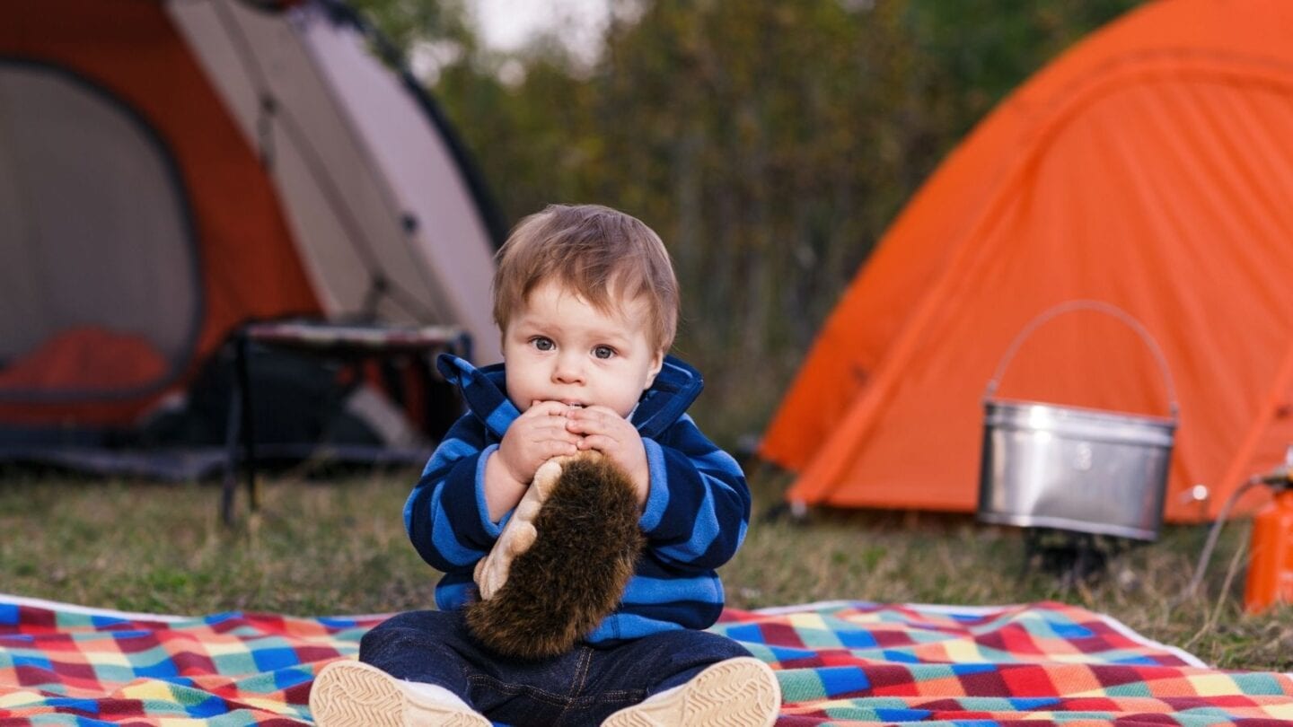 Camping with a baby Photos Credit Deposit Photos.