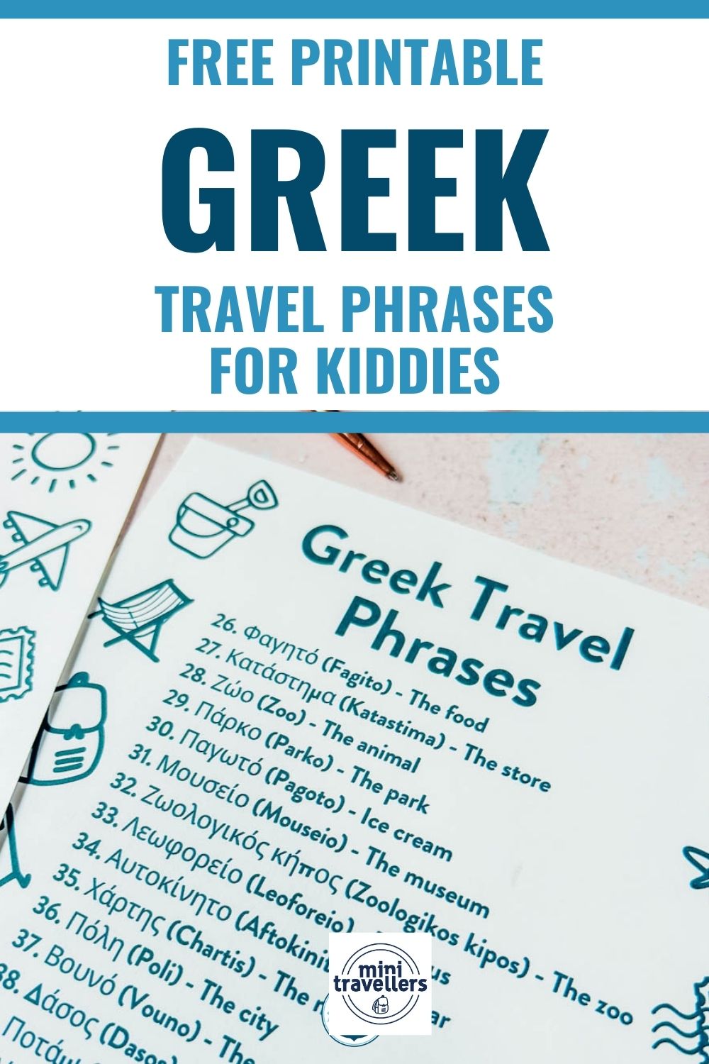 Free Printable Greek Travel Phrases For Kids